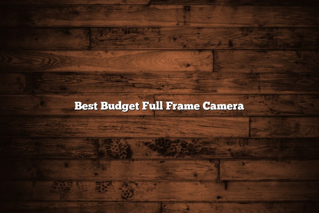 Best Budget Full Frame Camera November 2022