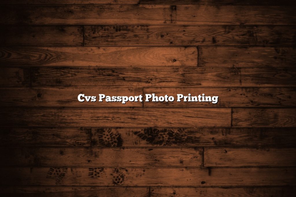 passport picture cvs price