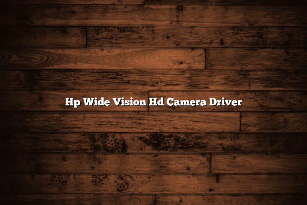 Hp wide vision hd camera настройка