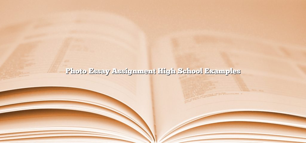 photo essay assignment examples