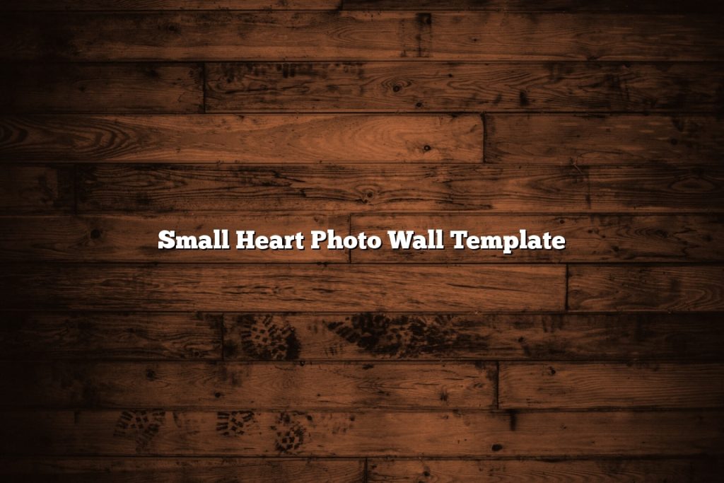Small Heart Photo Wall Template